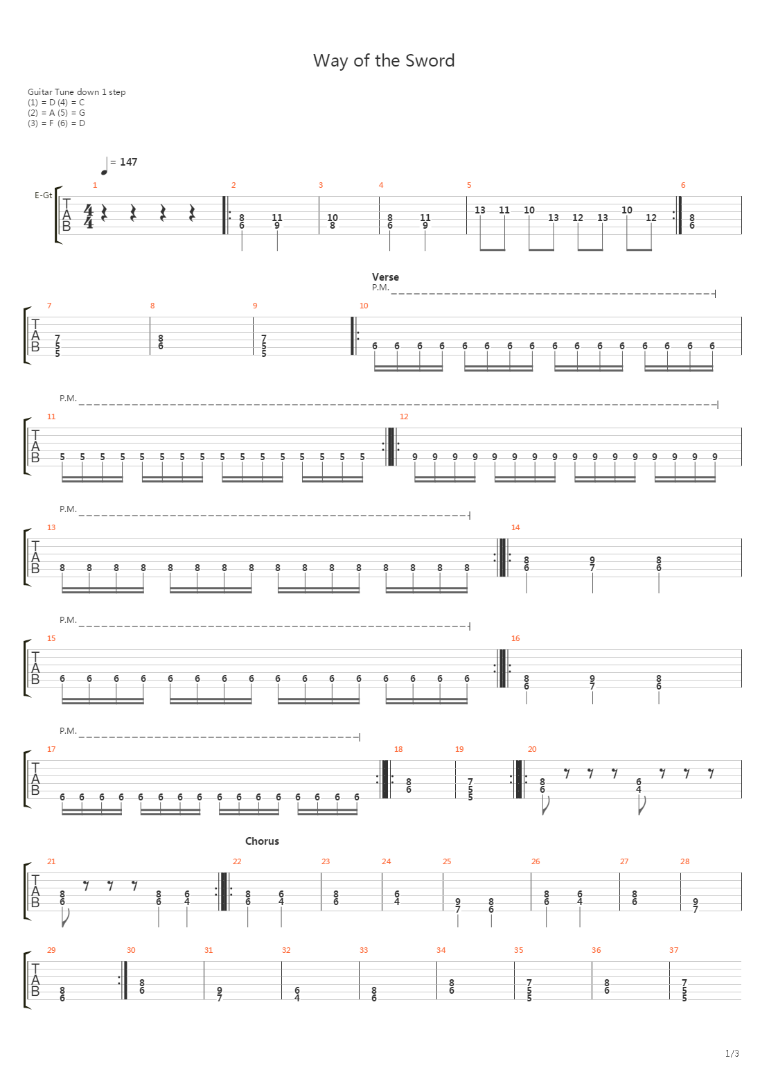 The Way Of The Sword吉他谱