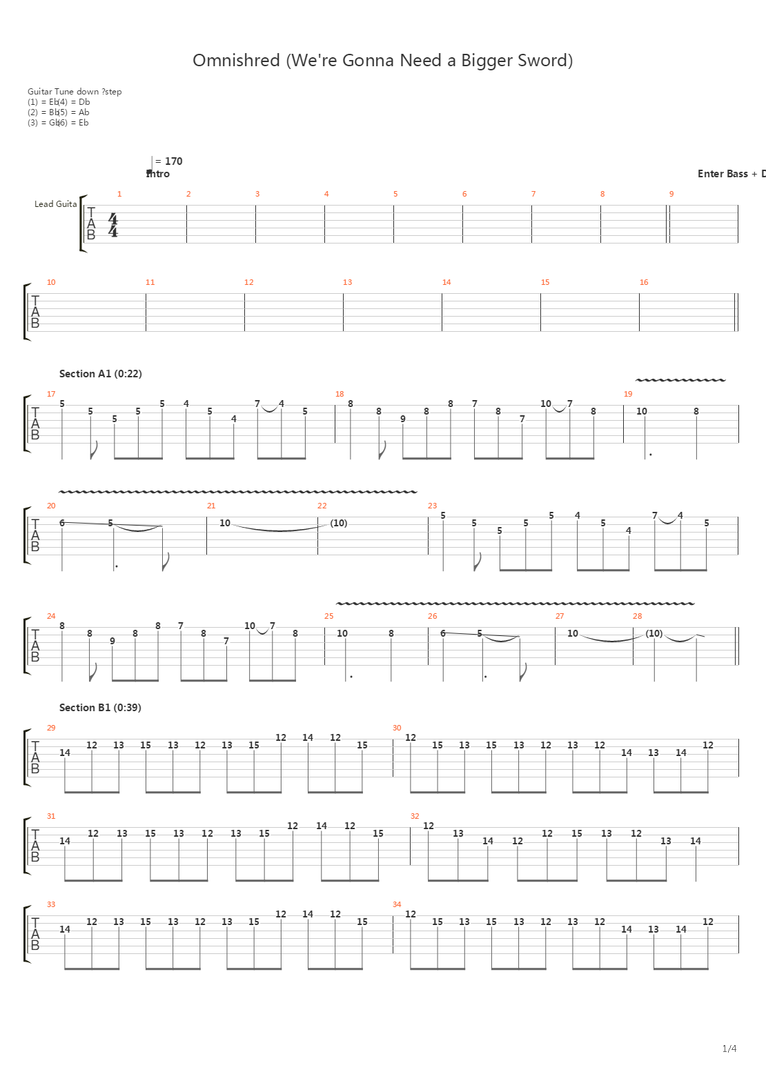 Omnishred Were Gonna Need A Bigger Sword吉他谱
