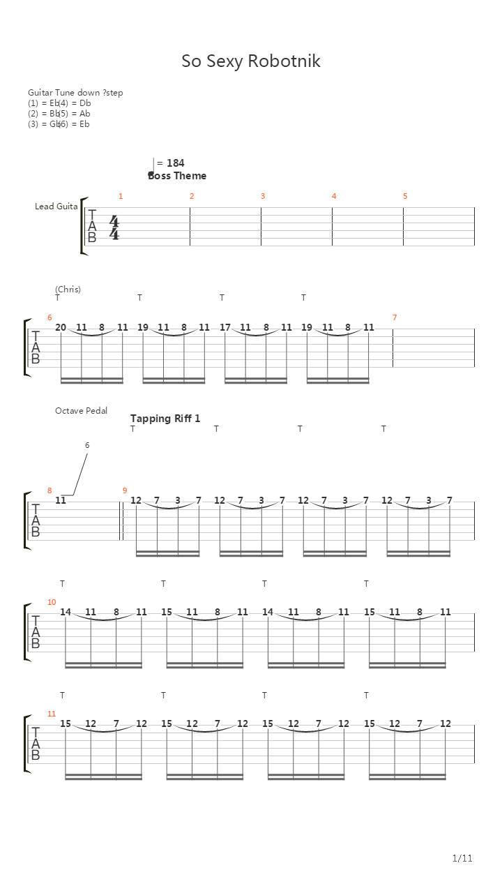 So Sexy Robotnik吉他谱