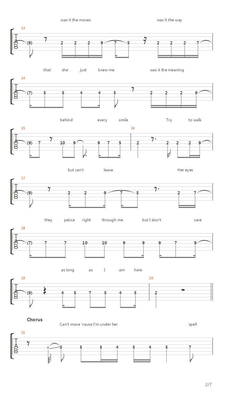 As Long As I Am Here吉他谱