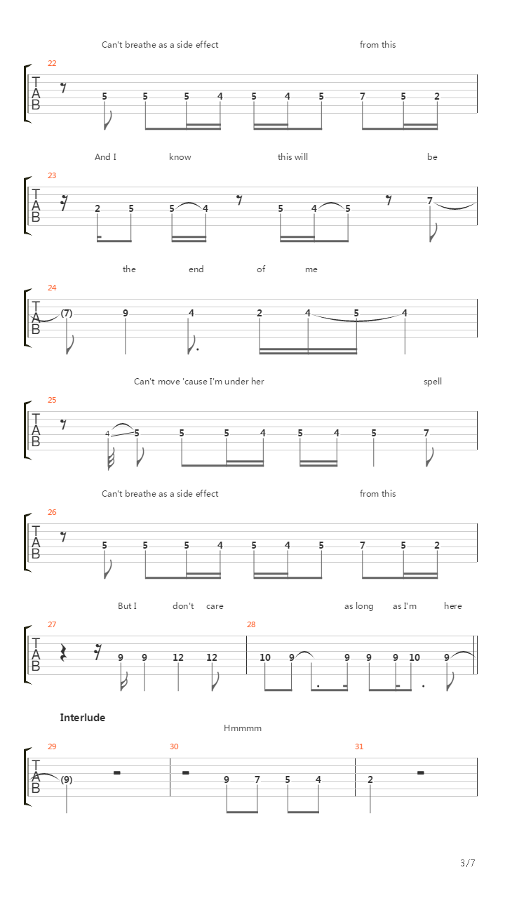 As Long As I Am Here吉他谱