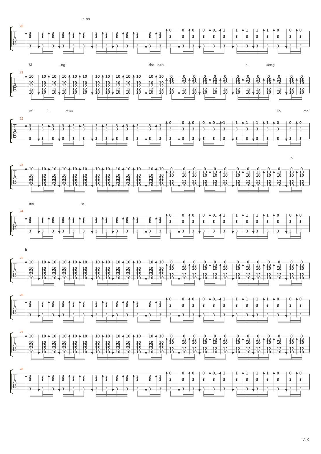 Dark Song吉他谱