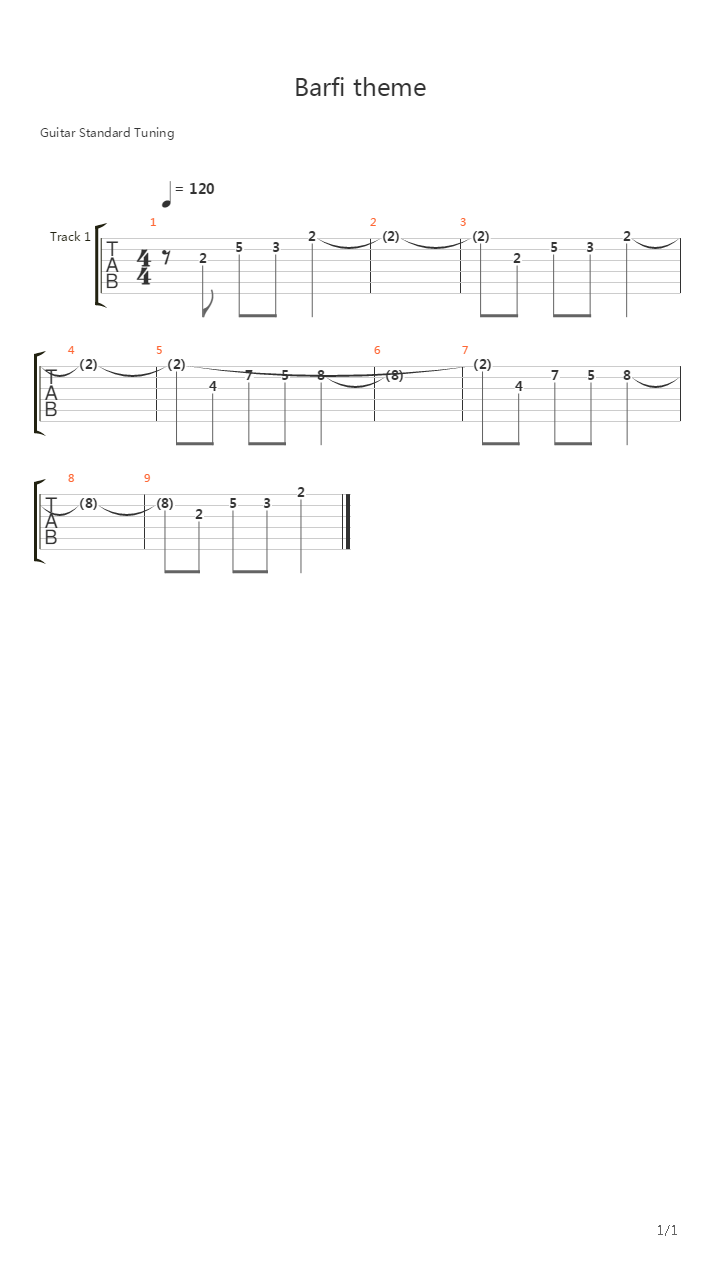 Barfi Theme吉他谱