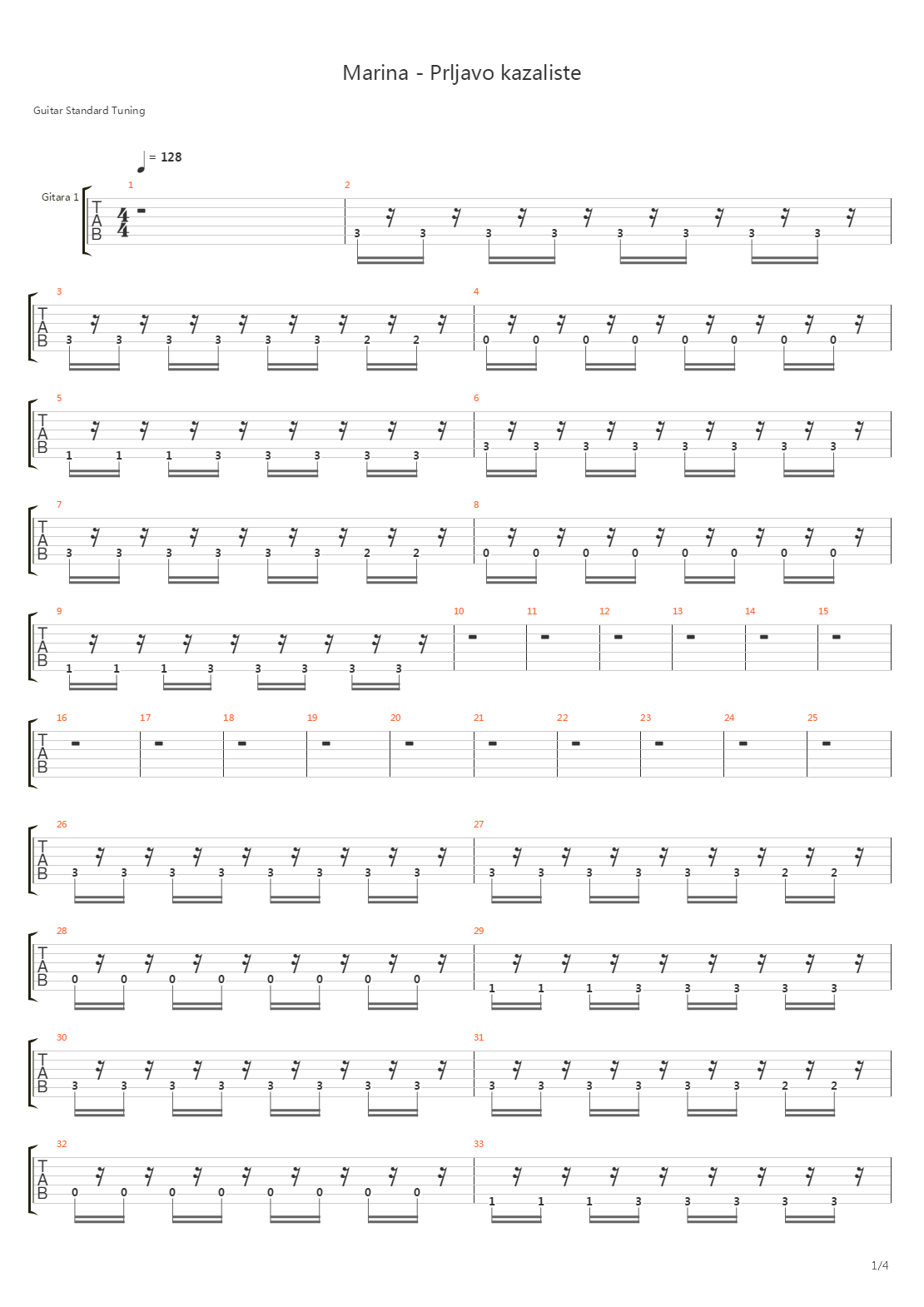 Marina吉他谱