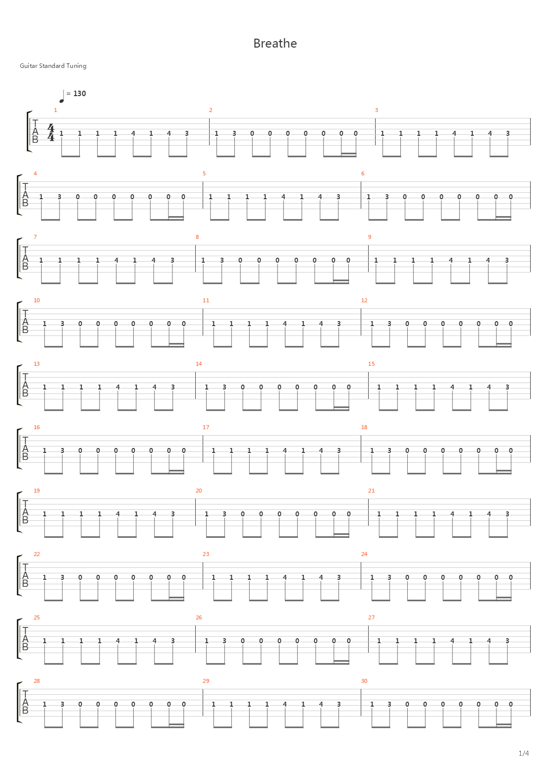 Breath吉他谱