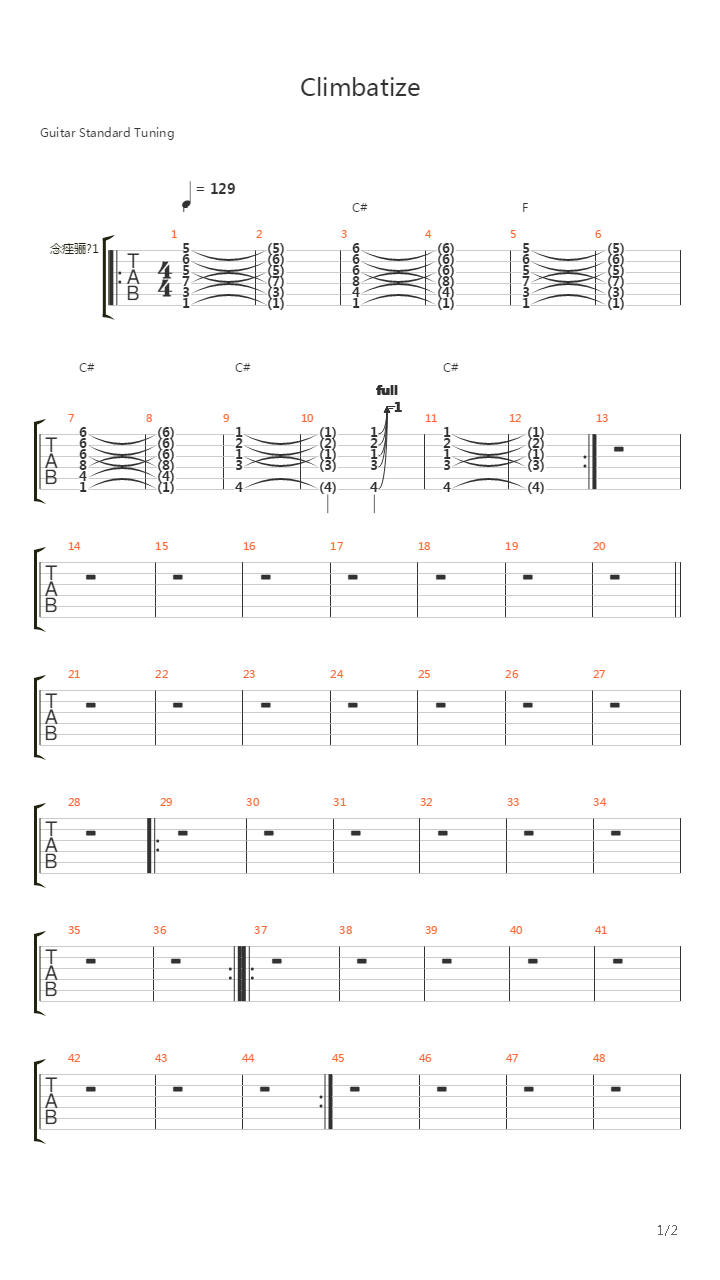 Climbatize吉他谱