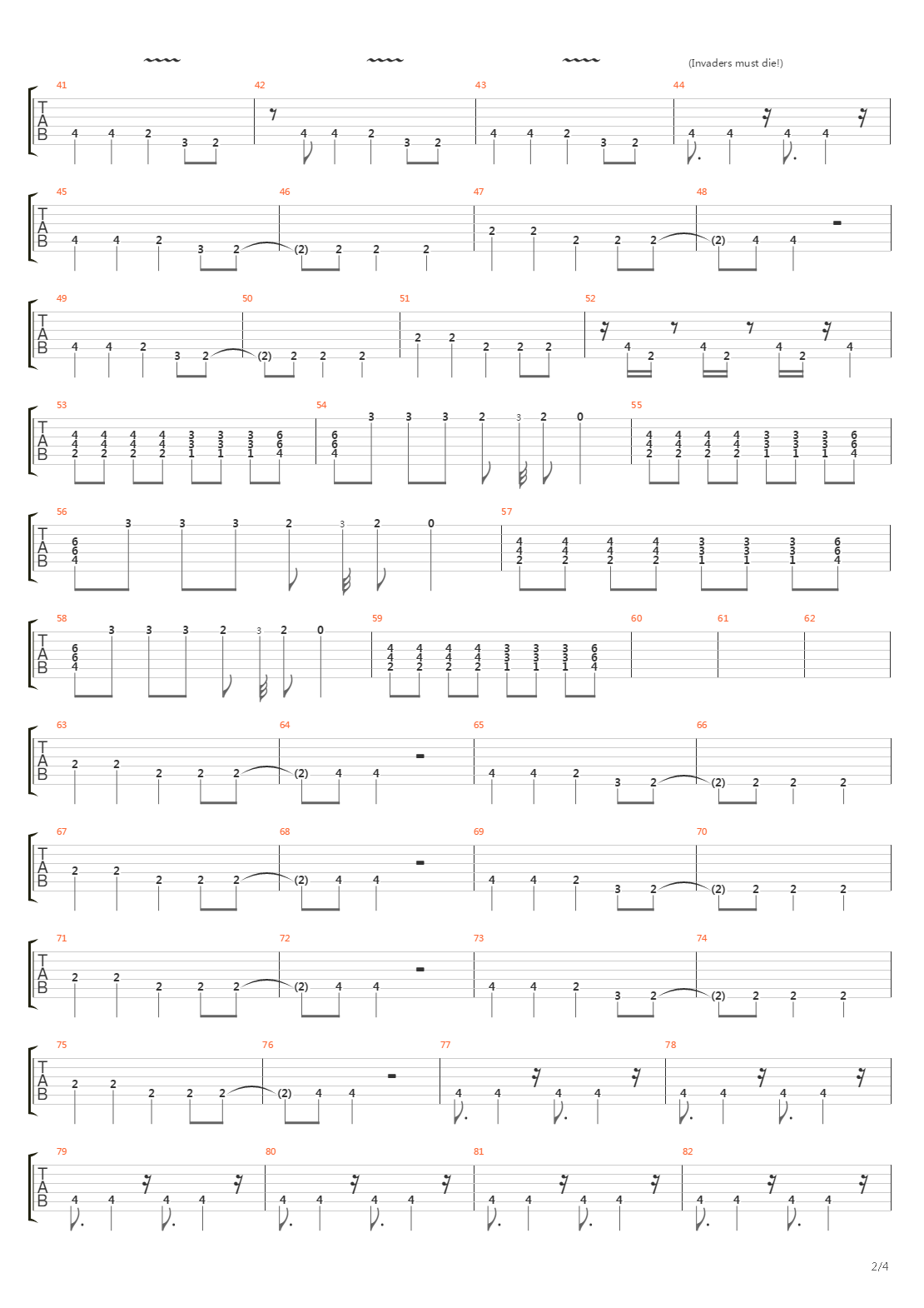 Invaders Must Die吉他谱