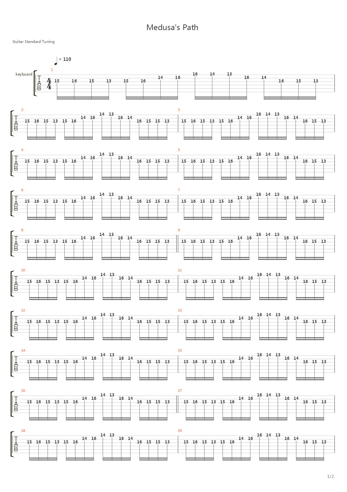 Medusas Path吉他谱