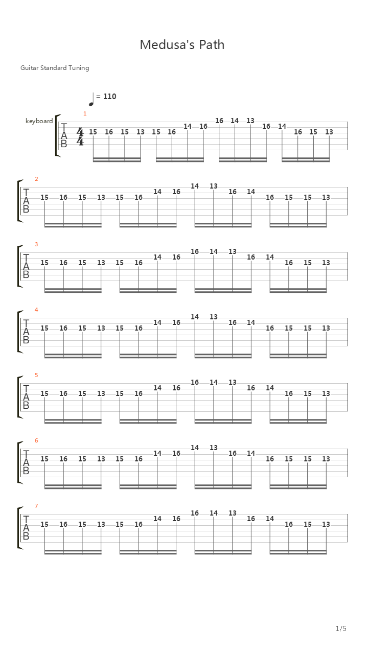 Medusas Path吉他谱