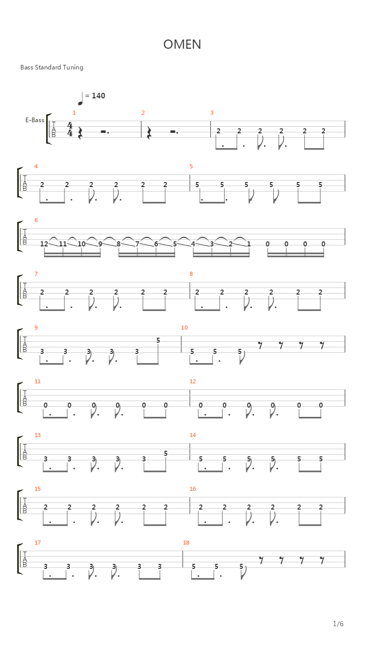 Omen吉他谱