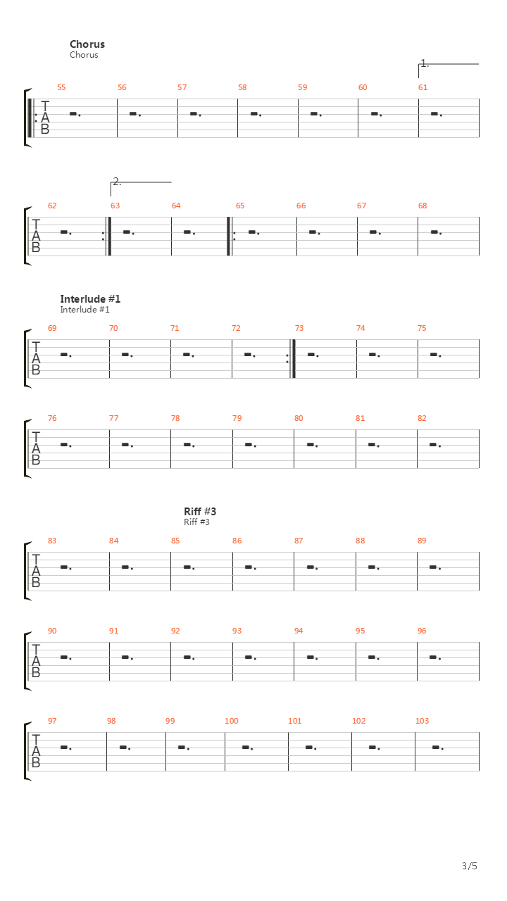 Breakdown In 3 4吉他谱