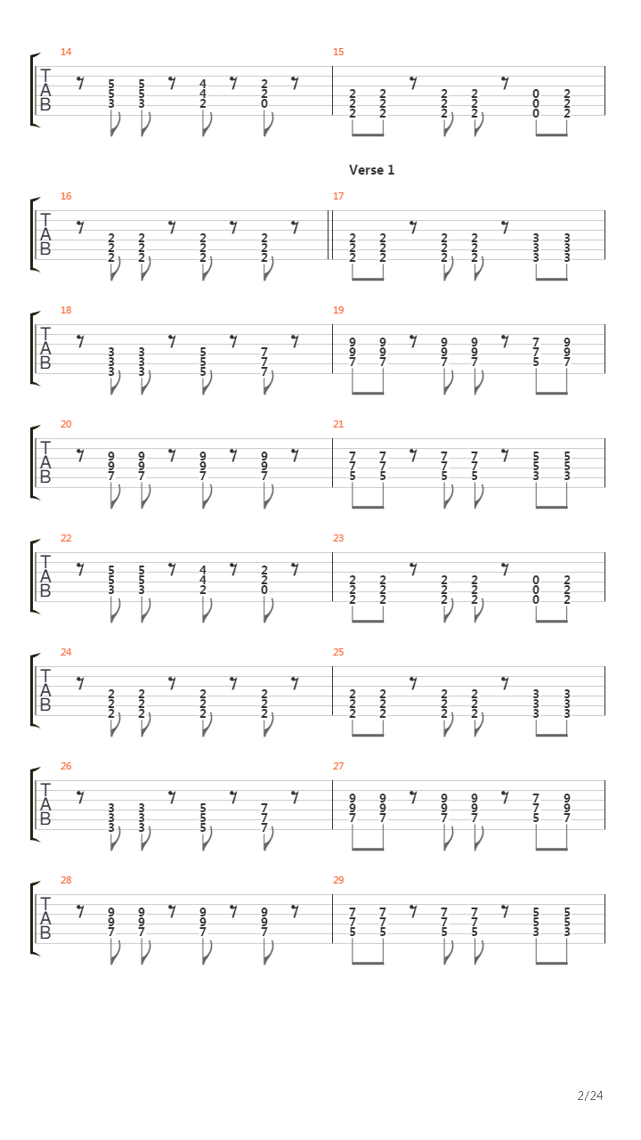 Sanctuary Hum吉他谱