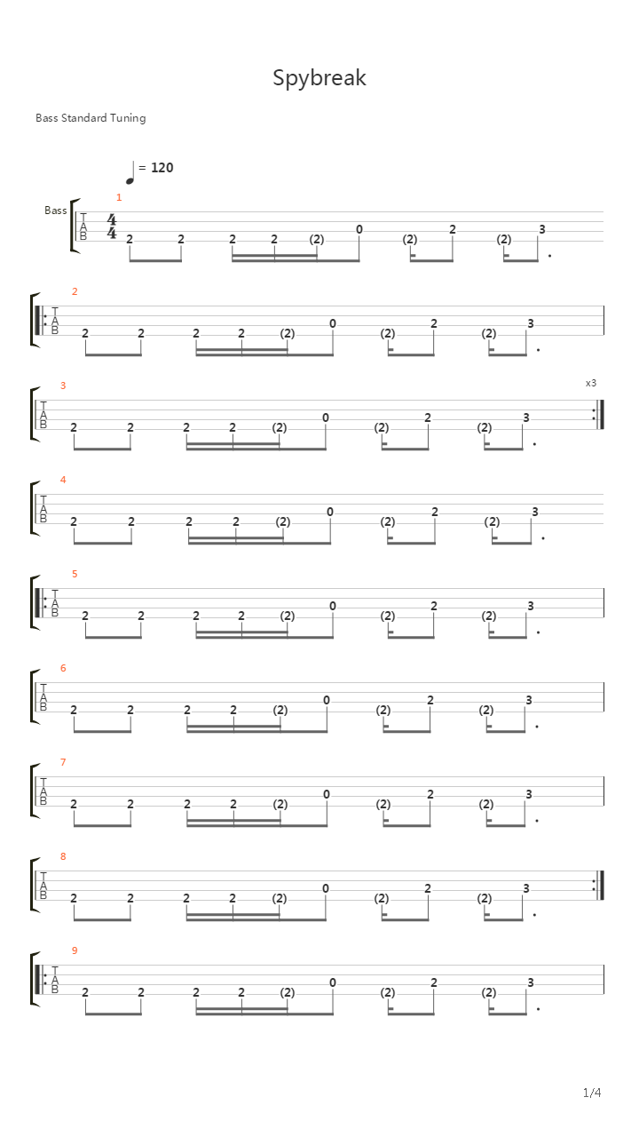 Propellerheads - Spybreak吉他谱