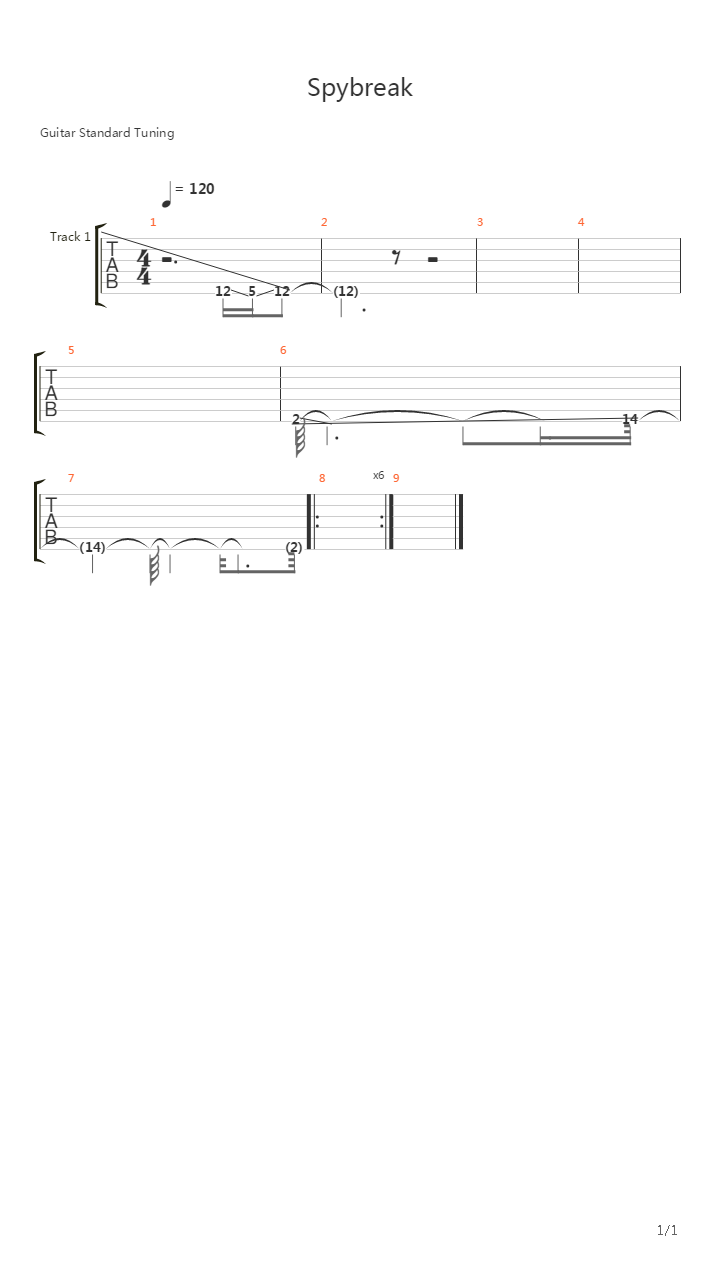 Spybreak Matrix吉他谱