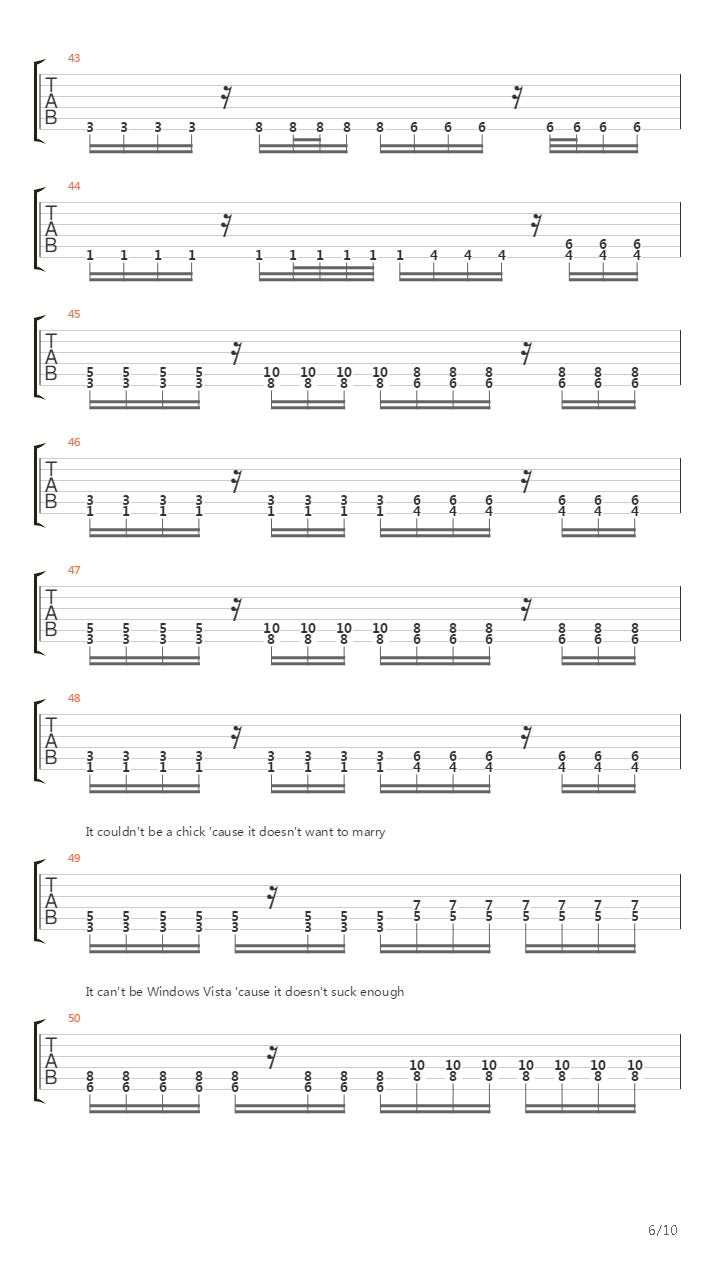 This Is Not A Song Its A Sandwich吉他谱