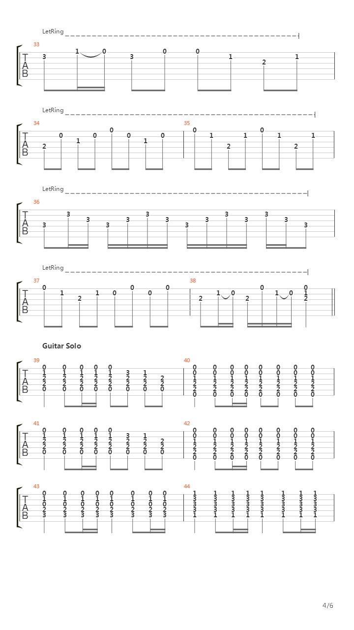 Hanging On A String吉他谱