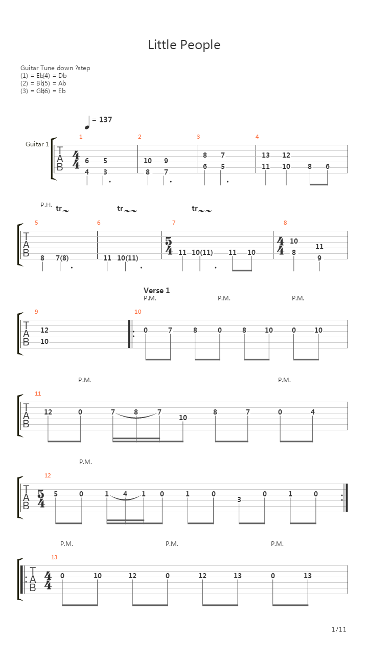Little People吉他谱
