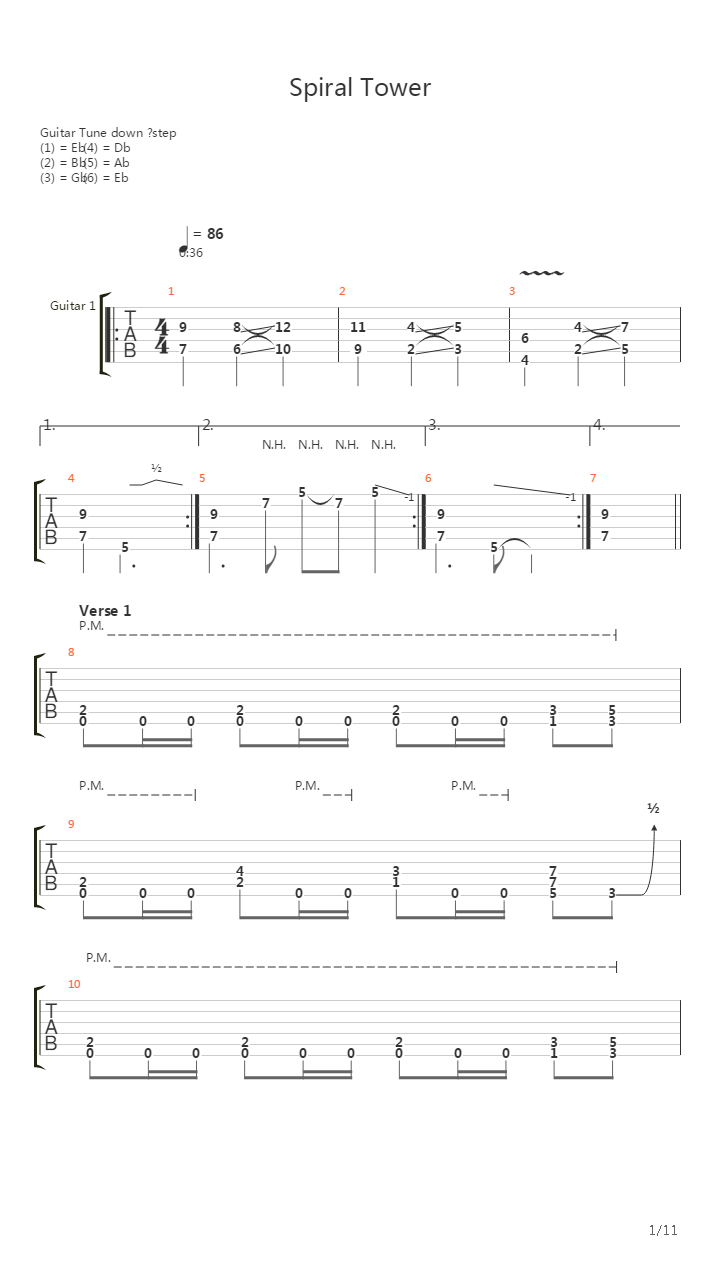 Spiral Tower吉他谱