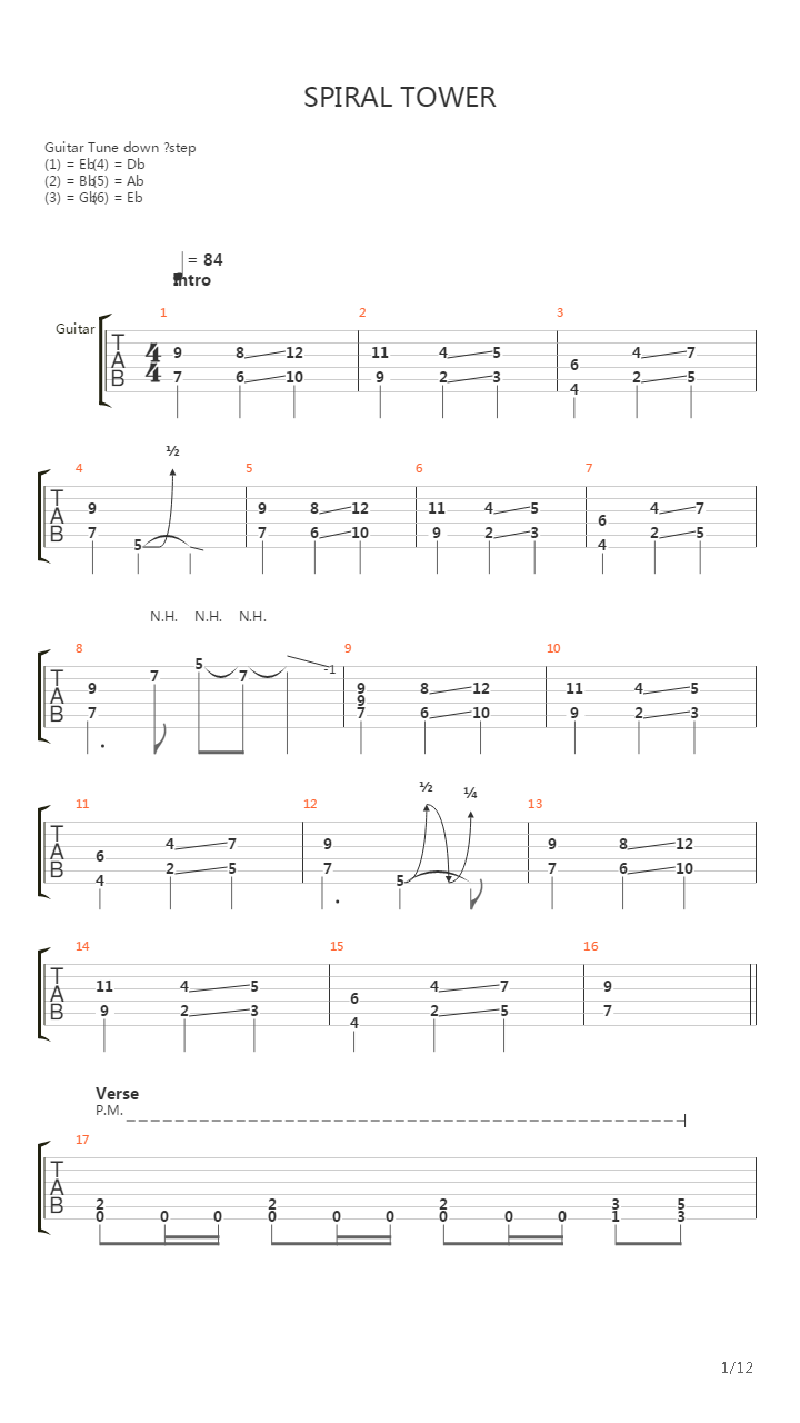 Spiral Tower吉他谱