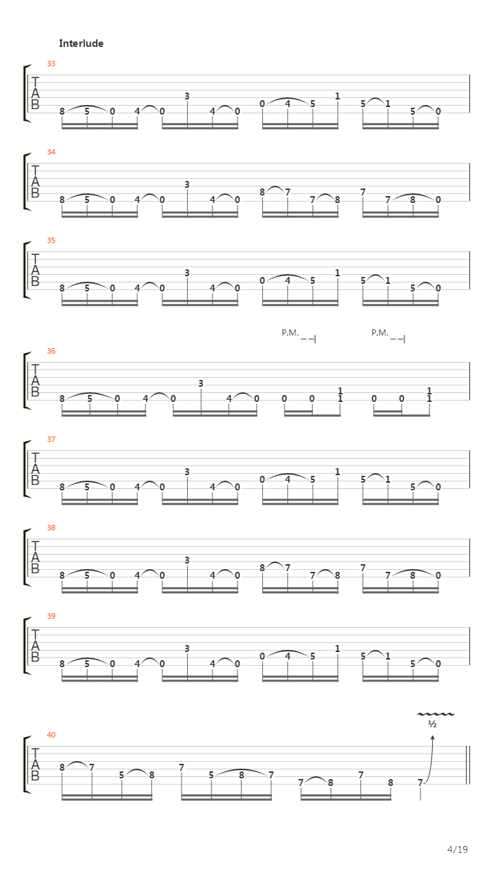 A Calculated Effort吉他谱