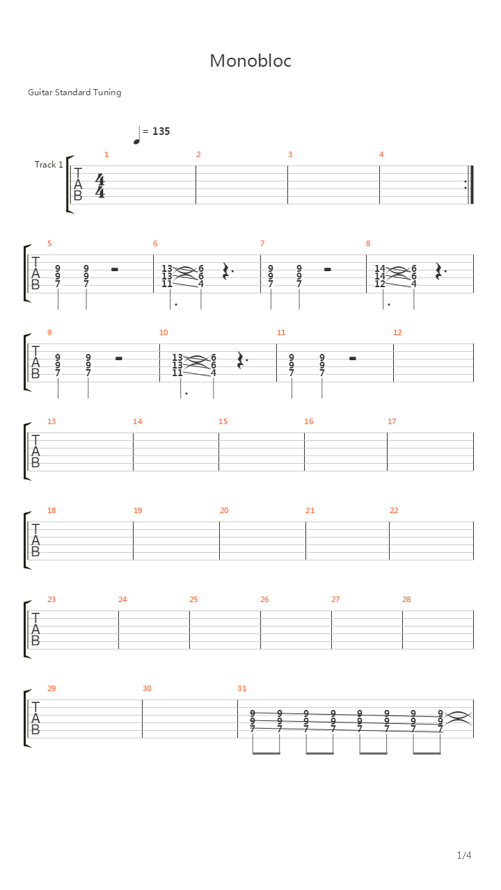 Monobloc吉他谱