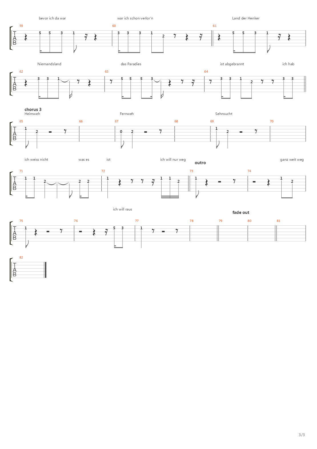 Sehnsucht吉他谱