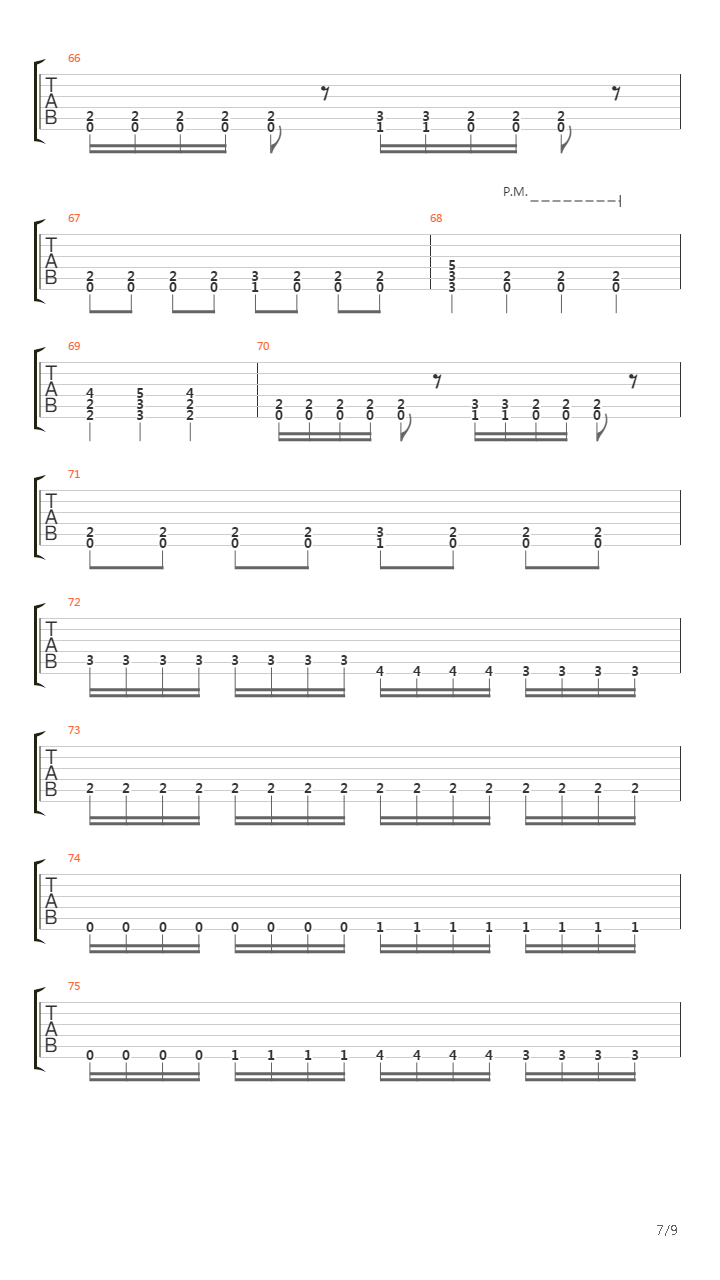 Rush-hour Killing Spree吉他谱