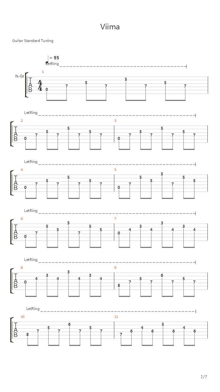 Viima吉他谱