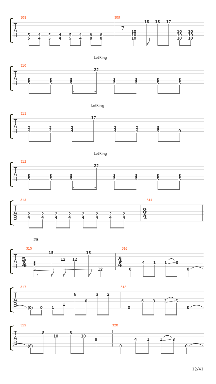 Void Of Course吉他谱