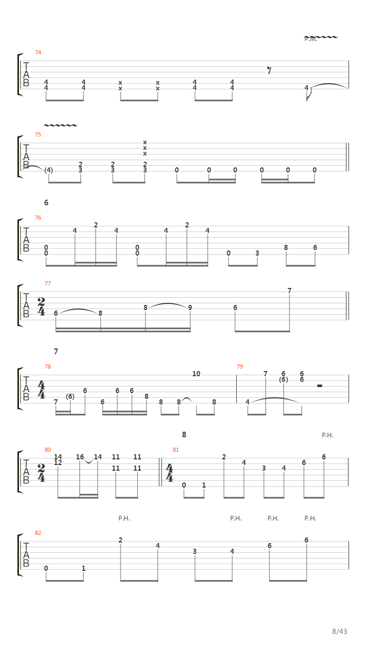 Void Of Course吉他谱