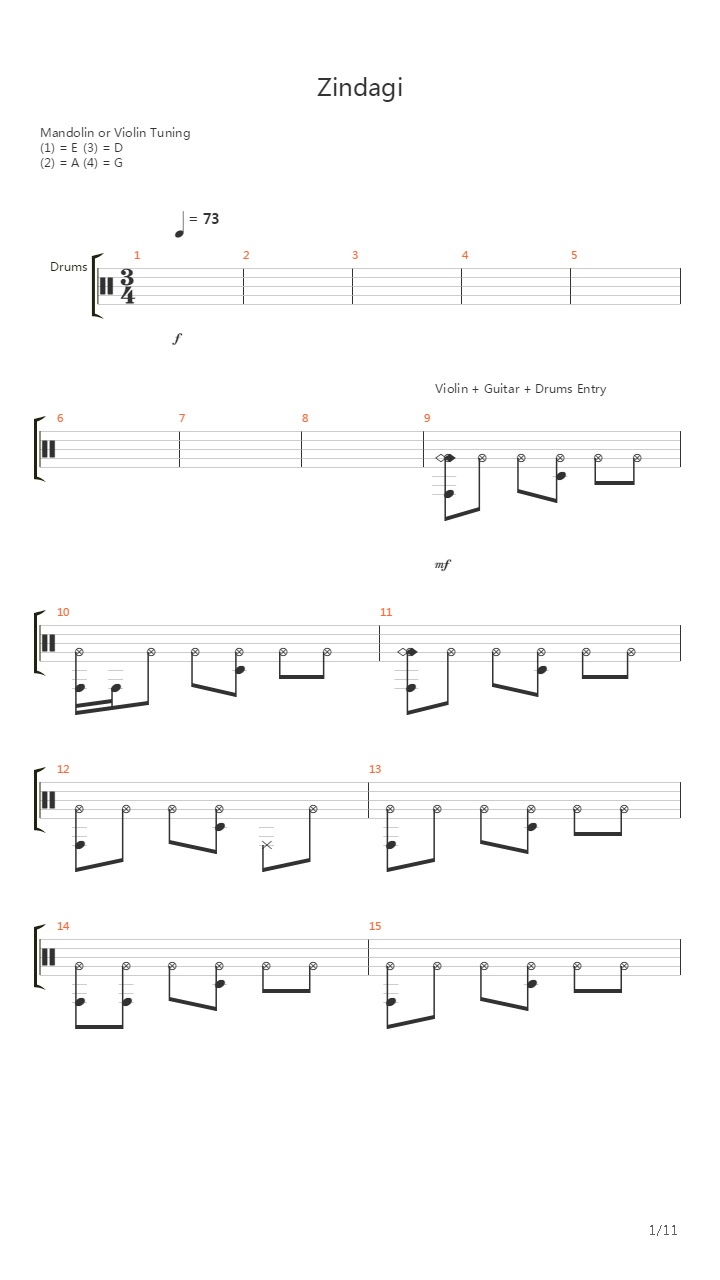 Zindagi吉他谱