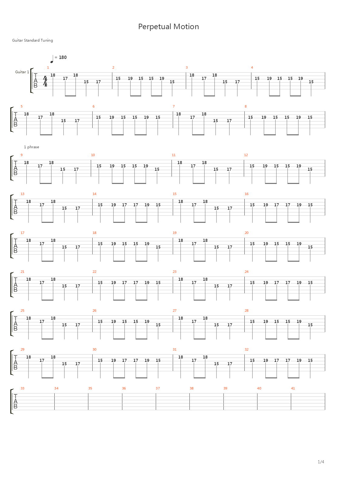 Perpetual Motion吉他谱