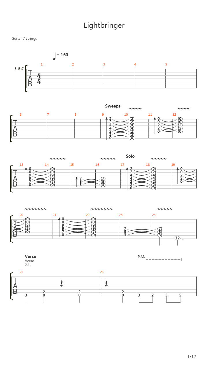 Lightbringer吉他谱
