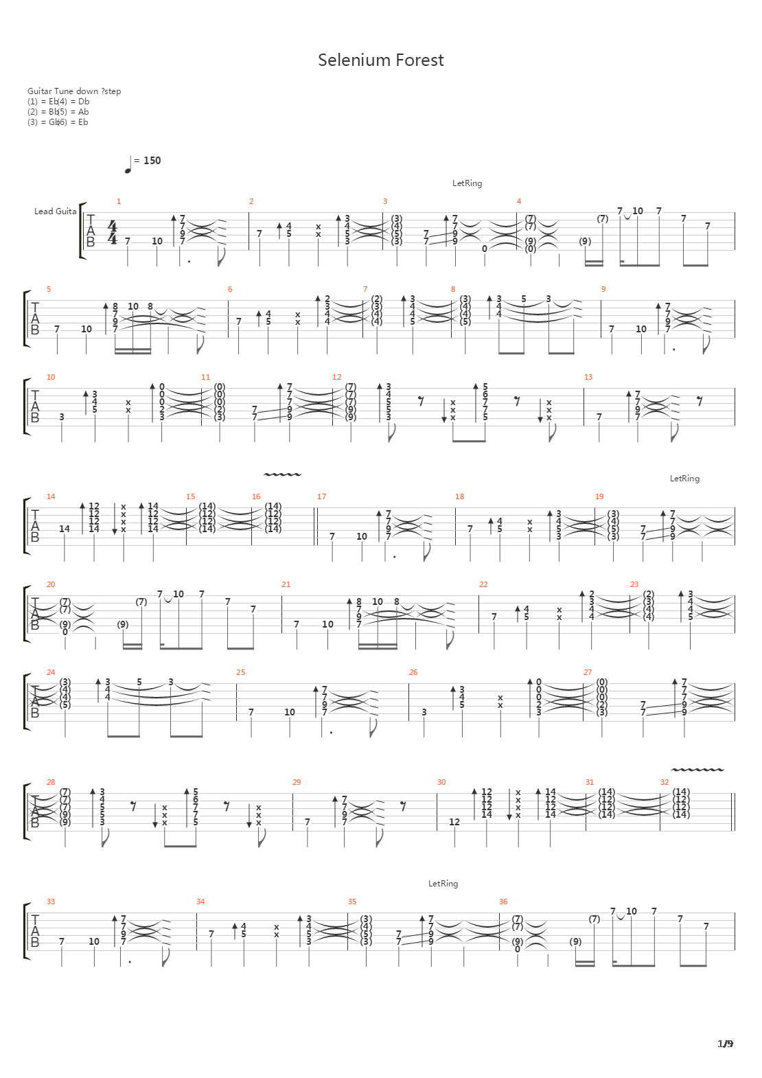 Selenium Forest吉他谱