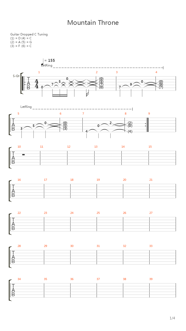 Mountain Throne吉他谱