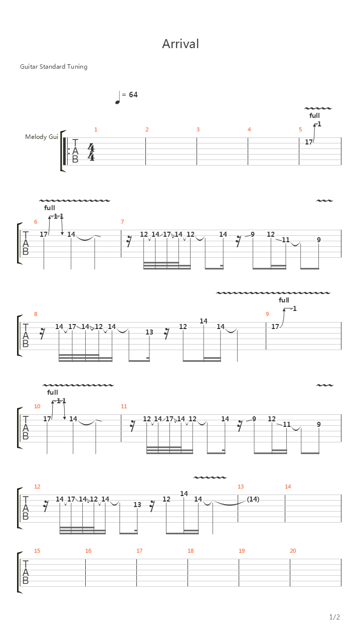 Arrival吉他谱