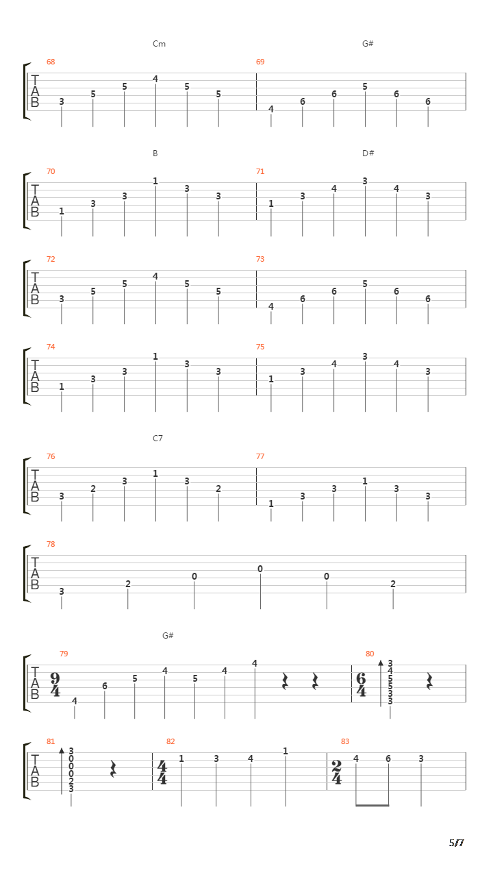 Березы(白桦林)吉他谱