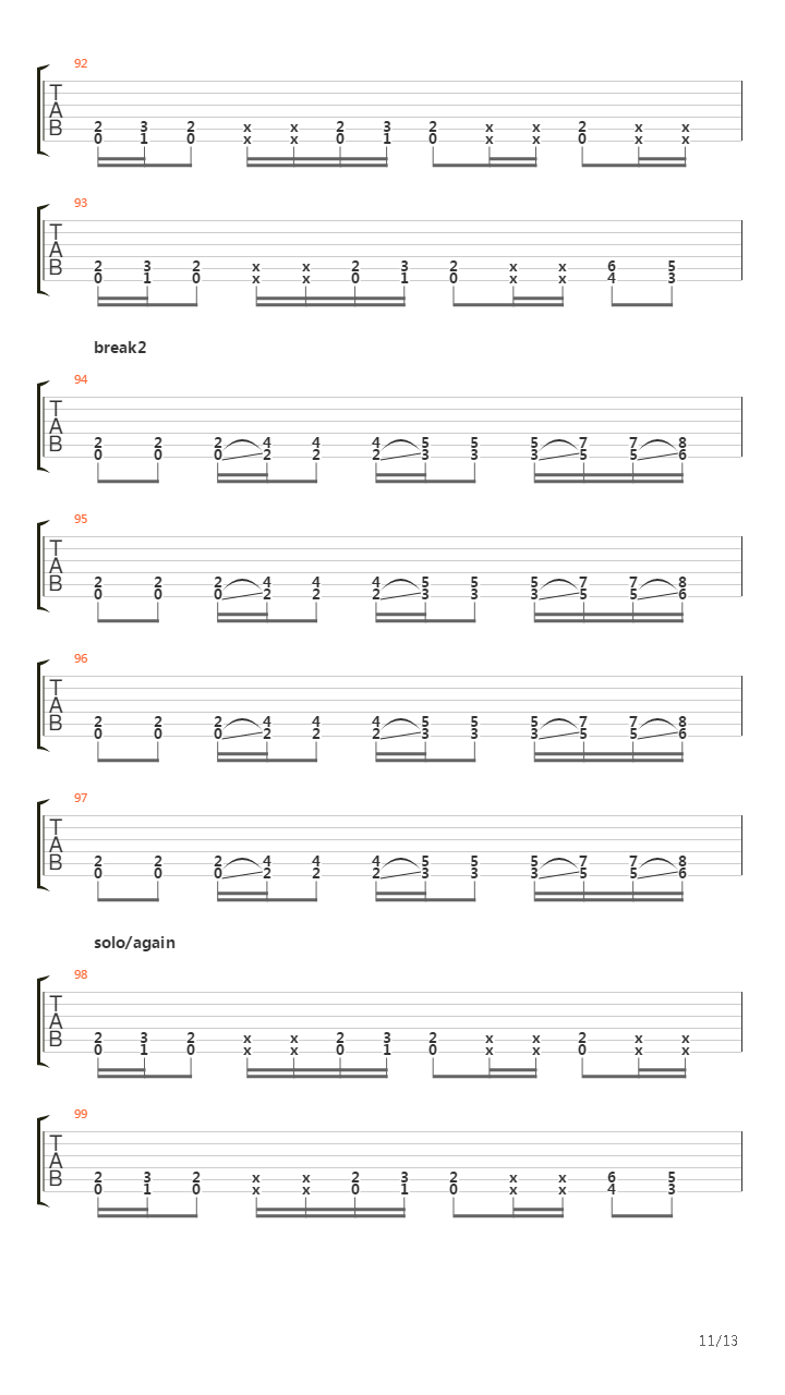 Cockroaches吉他谱