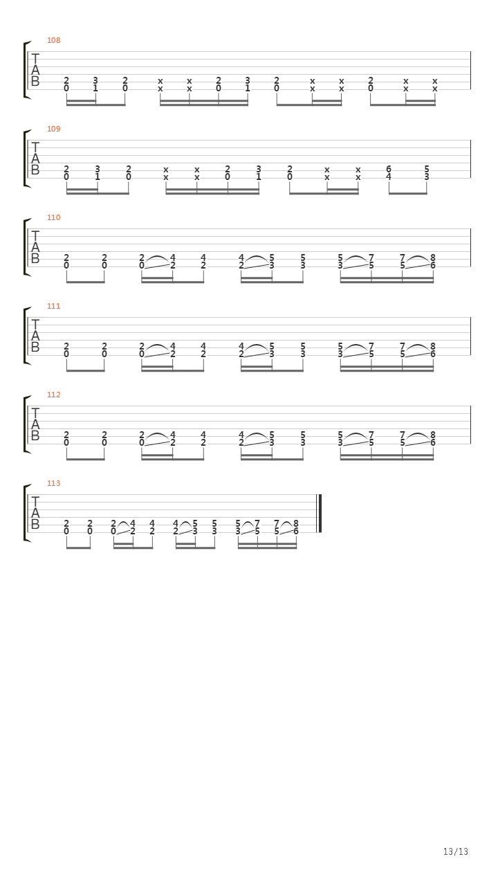 Cockroaches吉他谱