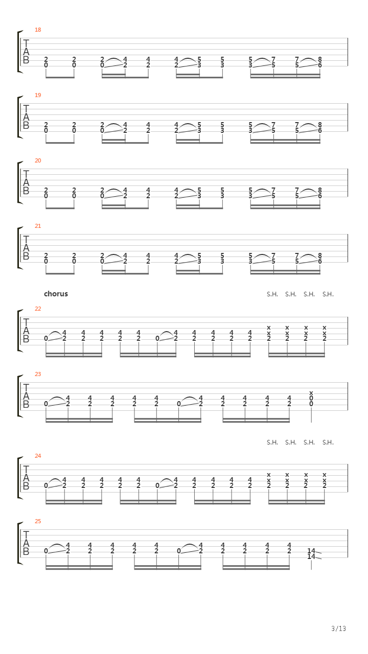 Cockroaches吉他谱