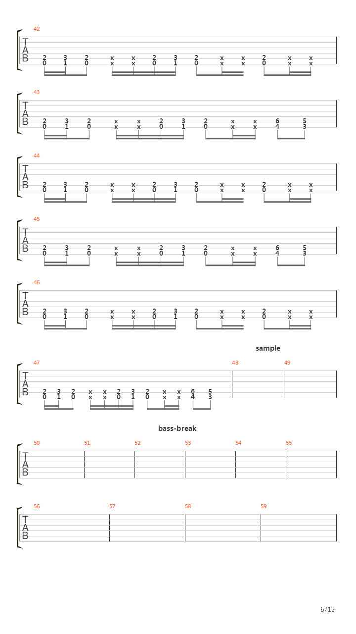 Cockroaches吉他谱