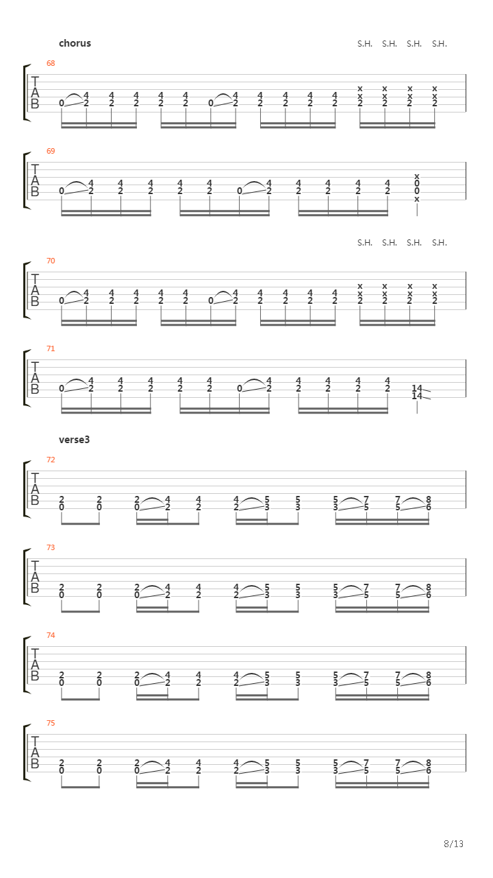 Cockroaches吉他谱