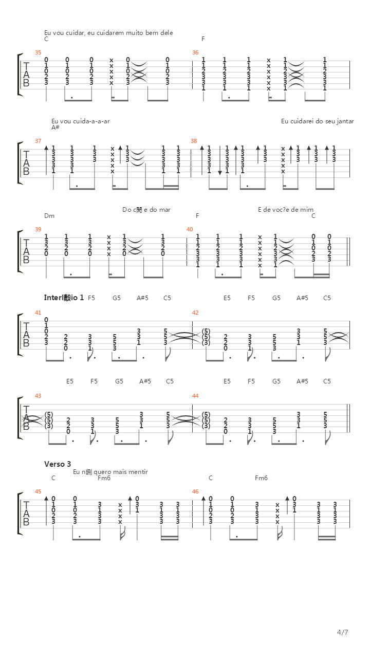 Cegos Do Castelo吉他谱
