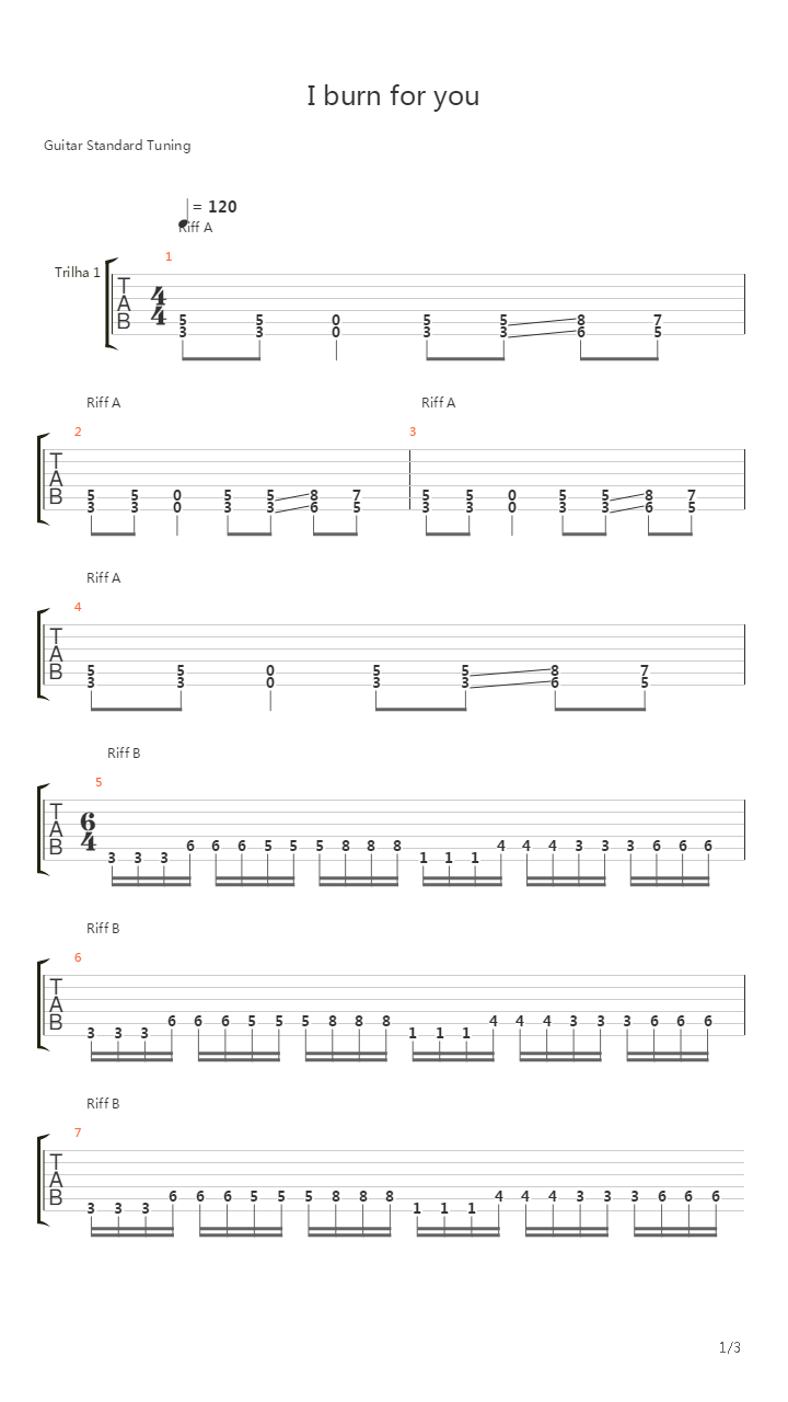 I Burn For You吉他谱