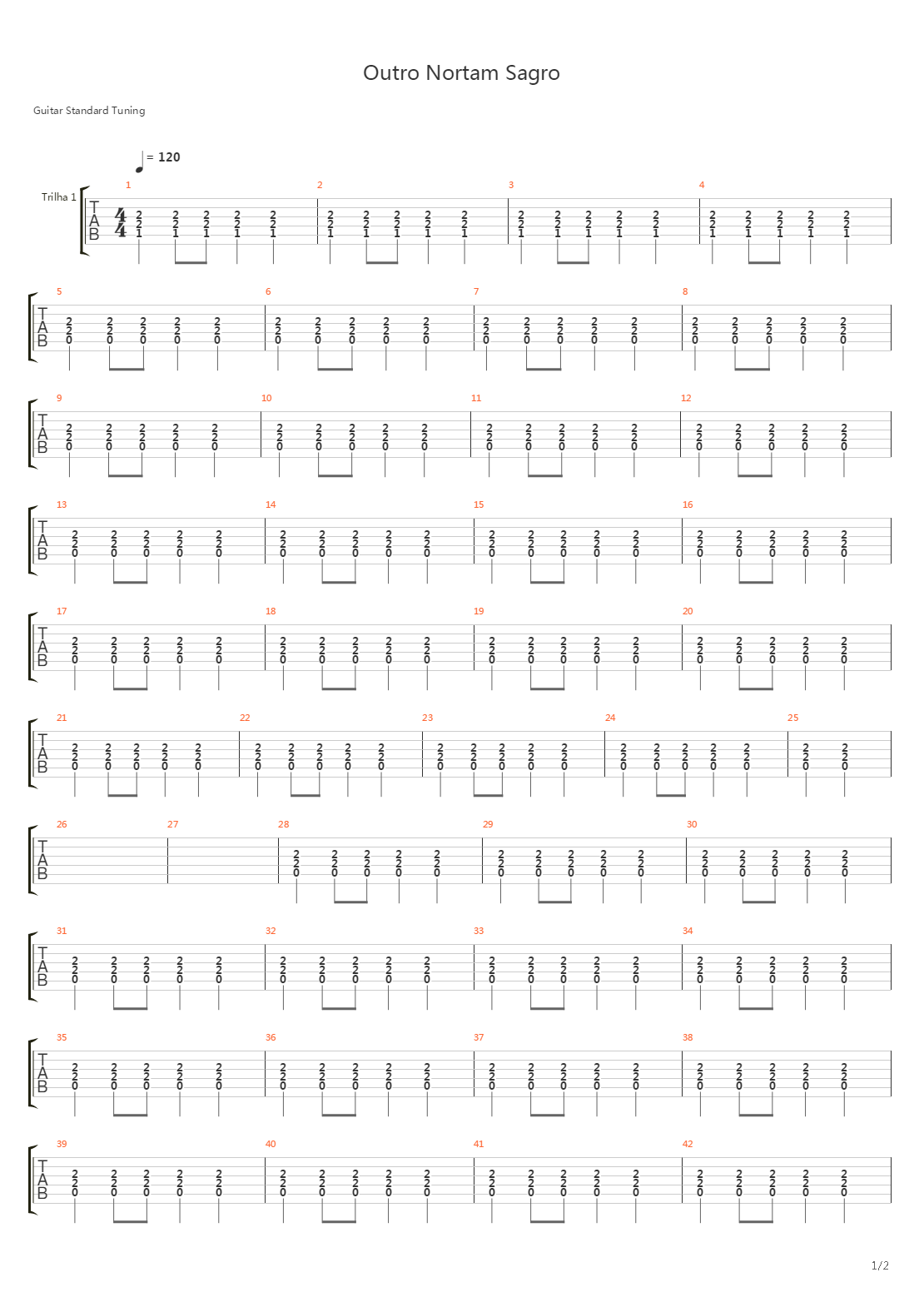 Outro Nortam Sagro吉他谱