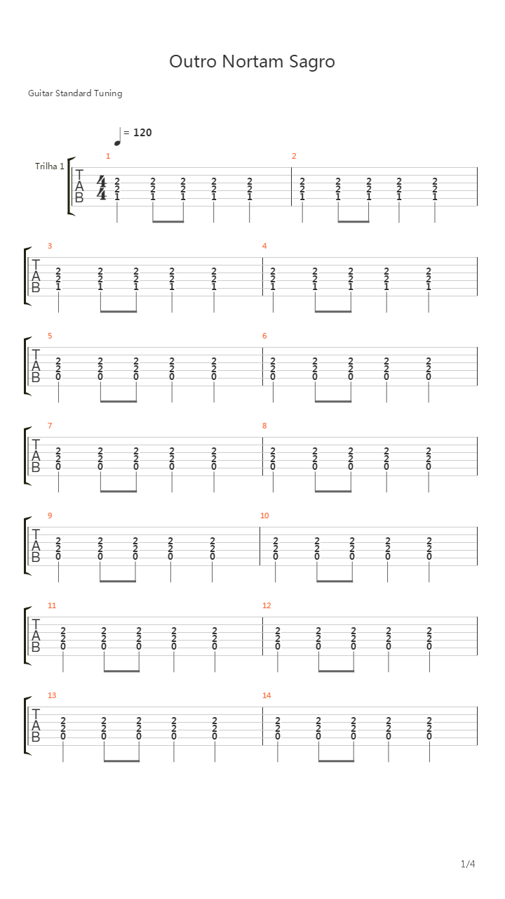 Outro Nortam Sagro吉他谱