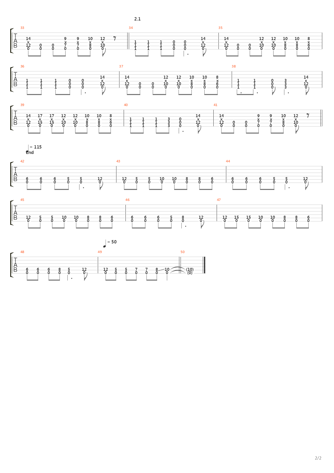 The Final Sleep吉他谱