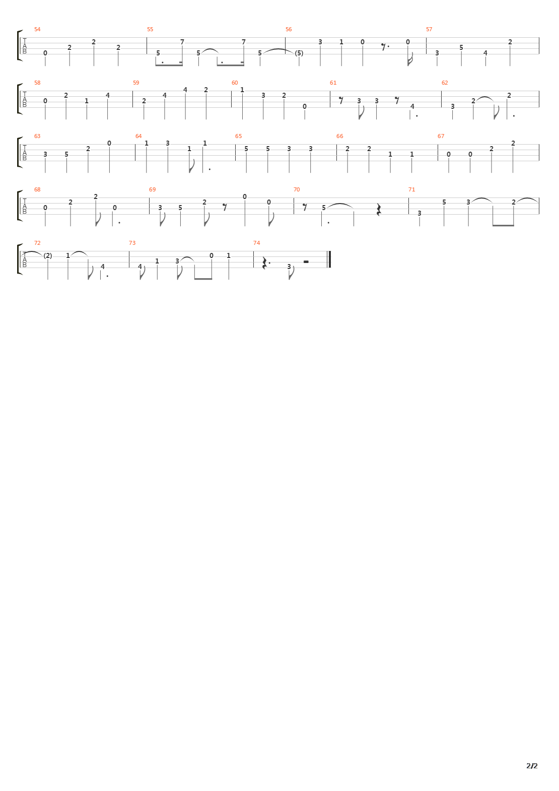 Orange Coloured Sky吉他谱