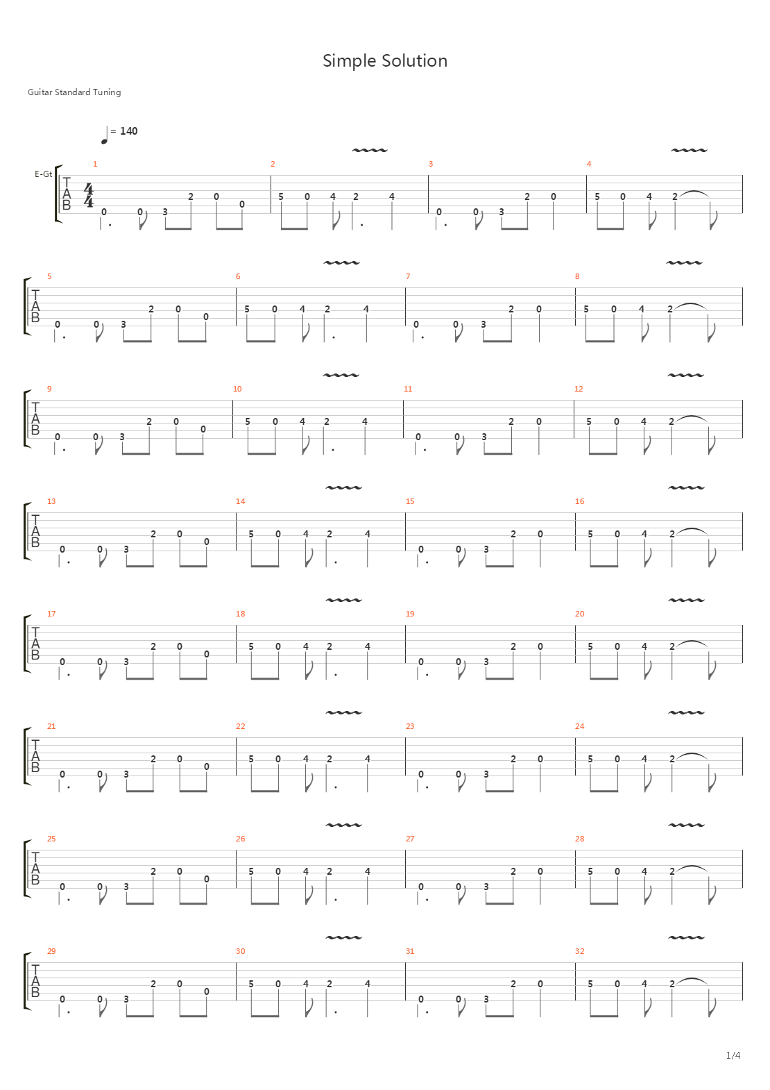 Simple Solution吉他谱