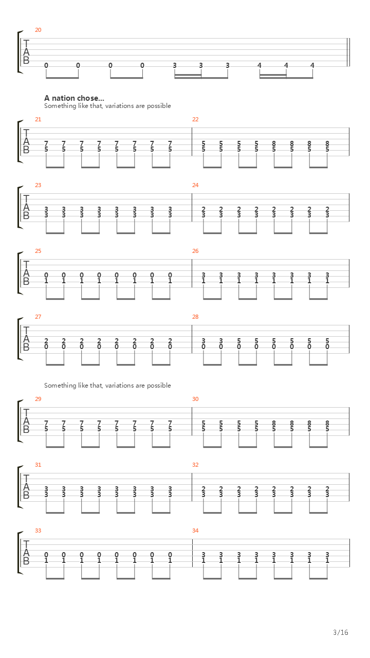 Mechanisms Of Standstill吉他谱